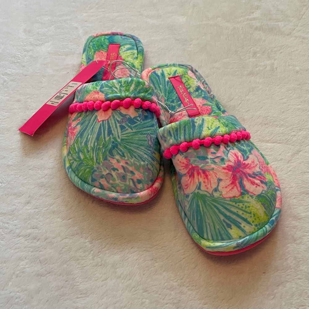 NWT Lilly Pulitzer Swizzle In Clara Slippers  7/8